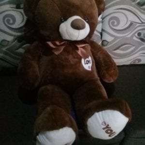 Cuddly Personalized Embroidered Dark Brown Teddy Bear