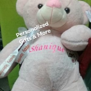 Soft & Cuddly Personalized Embroidered Pink Teddy Bear