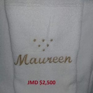 Customized White Embroidered Personalized Towels 15″×30″