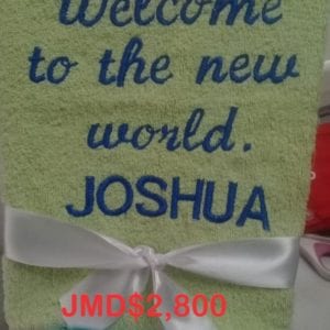 Customized Embroidered Personalized Welcome Baby Towel
