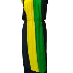 Jamaican Colour -Off Shoulder Maxi Dress One Size