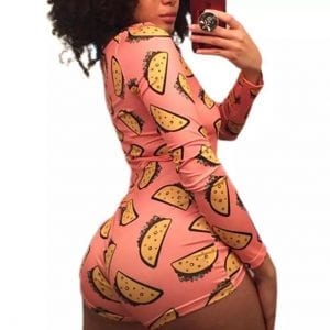 Long Sleeve Shorts Romper Sleepwear