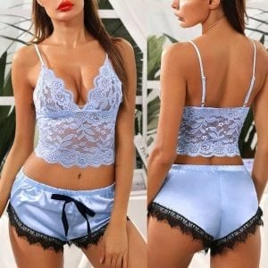The Blue Bell 2 Piece Lingerie Shorts Set