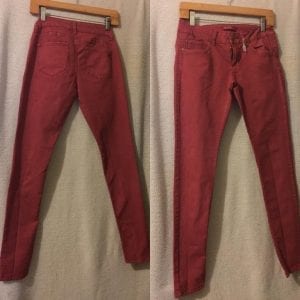 Excellent Condition-Women VIP Burgundy  Straight Leg Jeans Pants - size 7/8