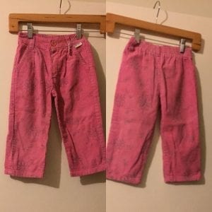 Used girl pink corduroy pant excellent condition - size 3-4
