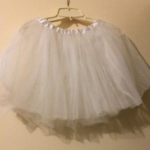 New White  Girl Crinoline Skirt-Size 7-8