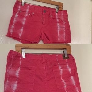Used American Eagle Stretch Cotton Red & White Women Shorts Excellent Condition - Size 8