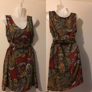 Brand new women dress - Ellie brown floral knee length with dress band - size small