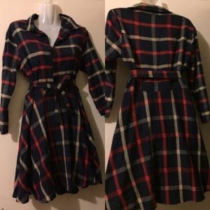 Excellent Condition Zeagoo Women Nylon/ Spandex Plaid Dress - Size Large