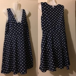New Monteau Women Polka Dot Dress -Size Large