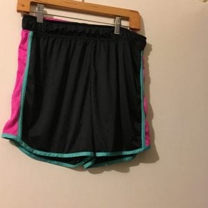New BCG Polyester Black Girl Shorts with Stripes - Size Large
