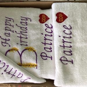 Personalized Embroidered 3 Piece Towel Set