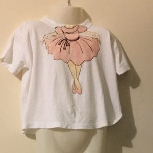 New Kids White Cotton Cropped Tee2 Girl Blouse-Size 7-8