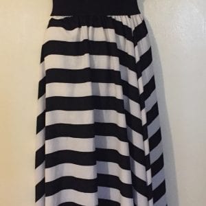 Used women black and white stripe dress excellent condition