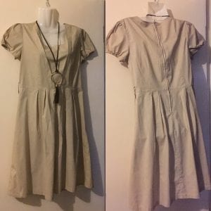 Used women dress - love Couture khaki dress excellent condition - size medium