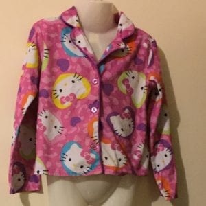 Used Girl Pink  Long Sleeves Polyester Pajamas Top Excellent Condition - Size 5