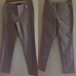 New International Concept Khaki Cotton/Spandex Women Straight Leg  Pants - Size 8