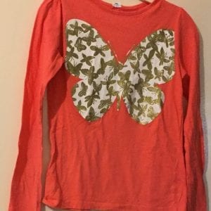 Used Crazy 8 Cotton Orange Girl Blouse Excellent Condition- Size 14