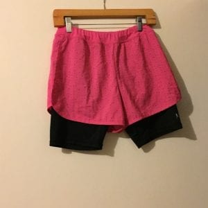New Danskin  Polyester Pink & Black Girl Shorts - Size 14-16