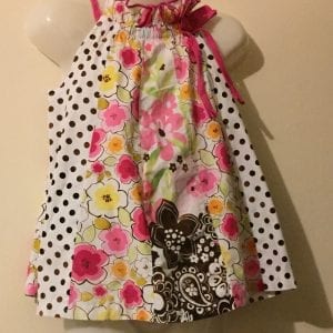 Used Bonnie Floral & Polka Dot Girl Dress Good Condition - Size 24 Months