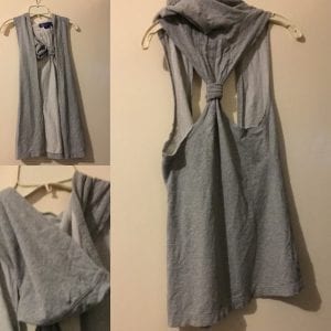 New Miley Cyrus Grey Cotton Girl Hoodie - Size CH