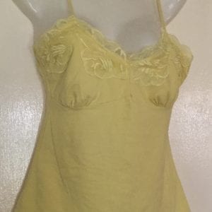 Used Costa Blanca Yellow Cotton/ Spandex Women Tunic Top Excellent Condition- Size S/P