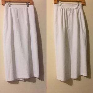 New Women White polyester Skirt