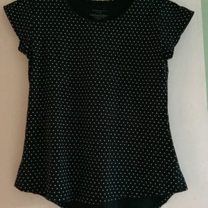Used Black & White Polka Dot Women Blouse Excellent Condition - Size Medium