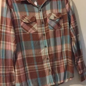 Used I-Love  H8I Plaid Cotton Girl Shirt Blouse Very Good Condition - Size S/P