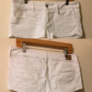 USED American Eagle stretch white women short excellent condition - size 8