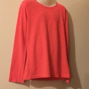 Used BCG Orange Cotton/Polyester Girl Long Sleeves Blouse - Size 8-10