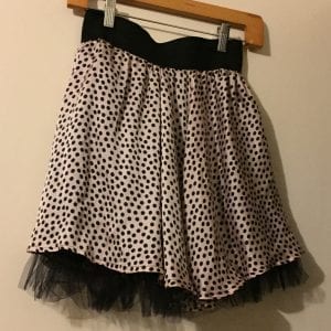 New Live Free Beige and Black Polka Dot Girl Skirt - Size Small