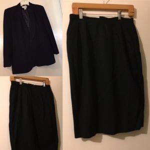 Used Saville Black Women Skirt Suit Excellent Condition- Size 8