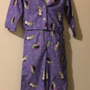 Used Girl Purple Polyester Girl Pajamas Excellent Condition -Size 2t