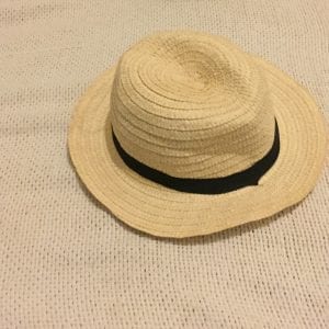 Women  Straw  Hat With Black Band