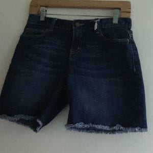 Used Old Navy Dark Blue Stretch Girls Jeans Shorts Excellent Condition -Size 14