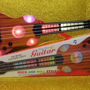 Rock and Roll Style Electronic Guitar Wooden Look Design