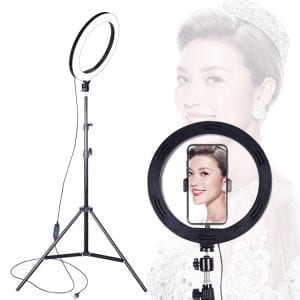 10'' Ring Light with 78'' Extendable Tripod Stand and wireless remote