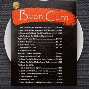 Bean Curd - Dragon Garden Restaurant