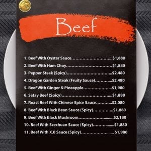 Beef- Dragon Garden Restaurant