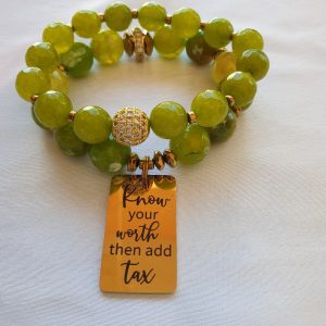 Olive & Jade Beaded Bracelet for Women
