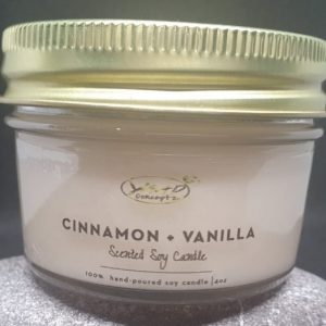 Cinnamon-Vanilla Scented Soy Candle 4 oz