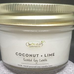 Coconut-Lime Scented Soy Candle  4oz