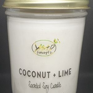 Coconut-Lime Scented Soy Candle  8 oz